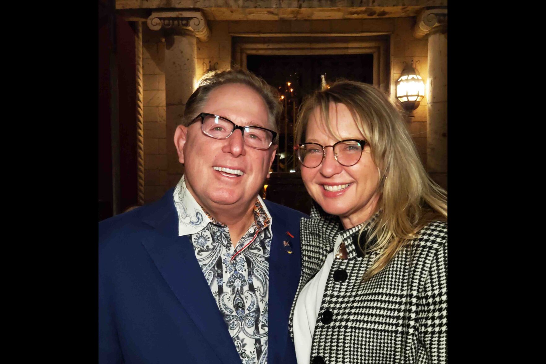 Coronado High School alumnus Rob Flick and his wife Jennifer
